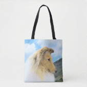Collie in bergen (ruw) Schilderen - Dog Art Tote Bag (Voorkant)