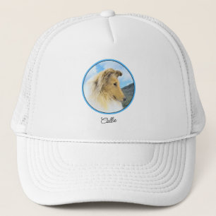 Collie in bergen (ruw) Schilderen - Dog Art Trucker Pet