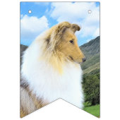 Collie in bergen (ruw) Schilderen - Dog Art Vlaggetjes (Derde vlag)