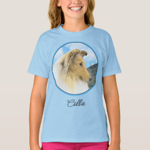 Collie in bergen (ruw) schilderen - Hond Art T-S T-shirt