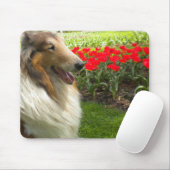 Collie in de Muismat Tulps (Met muis)