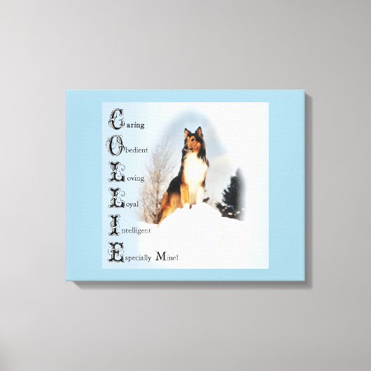 Collie is... Rough Collie Art Canvas Afdruk (Voorkant)