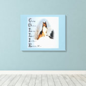Collie is... Rough Collie Art Canvas Afdruk (Insitu (Houten vloer))