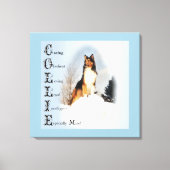 Collie is... Rough Collie Art Canvas Afdruk (Voorkant)