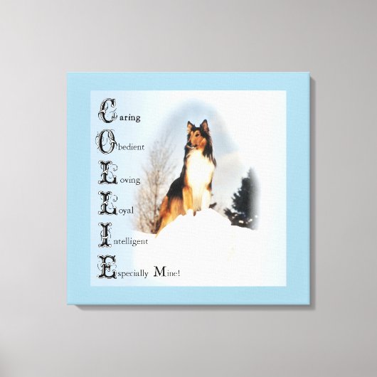 Collie is... Rough Collie Art Canvas Afdruk (Voorkant)