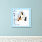 Collie is... Rough Collie Art Canvas Afdruk (Insitu (Houten vloer))