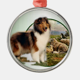 Collie Keeper van de schapen Metalen Ornament