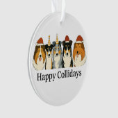 Collie Kerst Ornament  (voorkant)