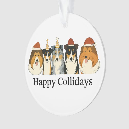Collie Kerst Ornament (voorkant)