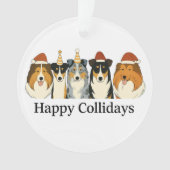 Collie Kerst Ornament  (voorkant)