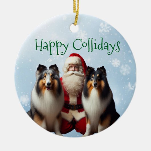 Collie Kerst Ornament (Voorkant)