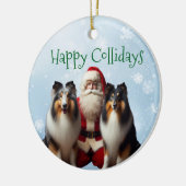 Collie Kerst Ornament (Links)