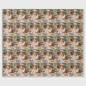 Collie Kerstbak: Festieve Kerstmis Cadeaupapier (Vlak)