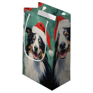 Collie Kerstborstel schilderen kunstwerk Klein Cadeauzakje