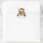 Collie KerstkerstkerstcadeLabels Ronde Sticker (Tas)