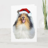 Collie Kerstkerstkerstkerstkerstkerstkerstkerstker Feestdagen Kaart (Voorkant)