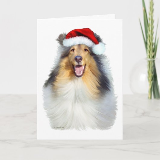 Collie Kerstkerstkerstkerstkerstkerstkerstkerstker Feestdagen Kaart (Voorkant)