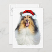 Collie Kerstkerstkerstkerstkerstkerstkerstkerstker Feestdagenkaart (Voorkant / Achterkant)