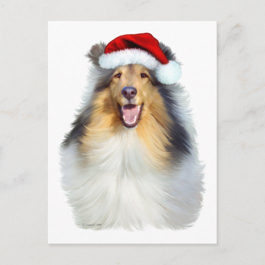 Collie Kerstkerstkerstkerstkerstkerstkerstkerstker Feestdagenkaart (Voorkant)