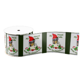 Collie KerstMerry Grosgrain Lint