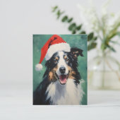 Collie Kerstmis Feestdagenkaart (Staand voorkant)