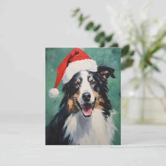 Collie Kerstmis Feestdagenkaart (Staand voorkant)