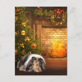 Collie Kerstmis Feestdagenkaart (Voorkant)