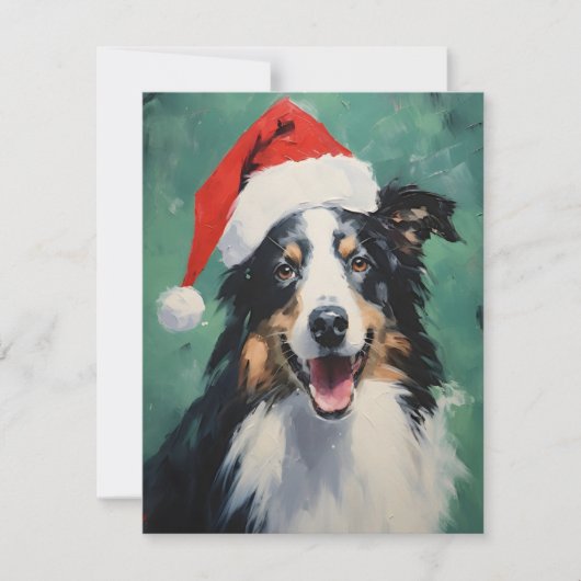 Collie Kerstmis Feestdagenkaart (Voorkant)