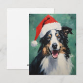 Collie Kerstmis Feestdagenkaart (Voorkant / Achterkant)