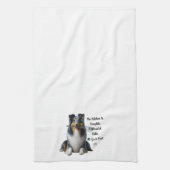 Collie keukenhanddoek (Verticaal)