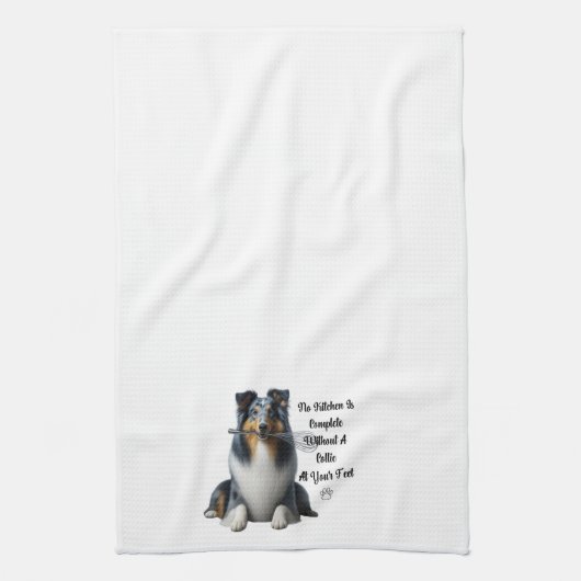 Collie keukenhanddoek (Verticaal)
