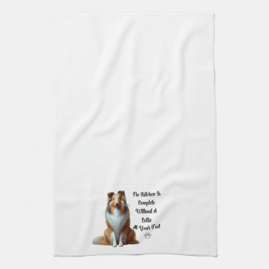 Collie keukenhanddoek (Verticaal)