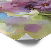 Collie kleurrijke waterverf kunstwerk poster (Hoek)