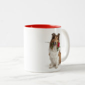 Collie Liefde Tweekleurige Koffiemok (Voorkant rechts)