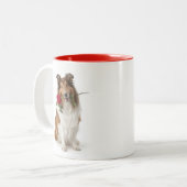 Collie Liefde Tweekleurige Koffiemok (Voorkant links)