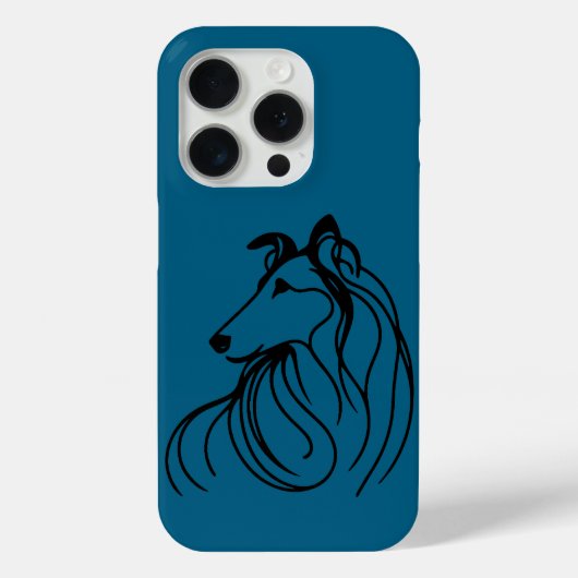 Collie Line Art mobiele telefoon Case-Mate iPhone Case (Achterkant)