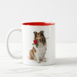 Collie Love Tweekleurige Koffiemok