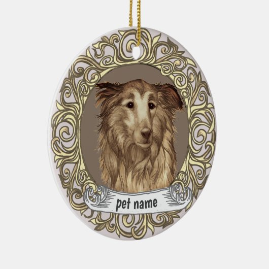 Collie Loving Memory-sieraad Keramisch Ornament (Rechts)