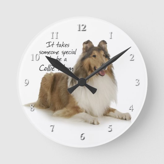 Collie Ma Clock Ronde Klok (Voorkant)
