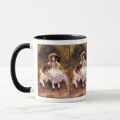 Collie, meisje en kat mok (Links)