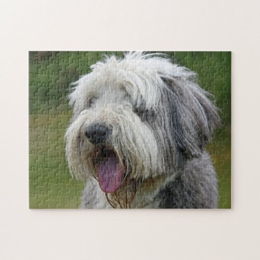 Collie met tong uit legpuzzel (Horizontaal)