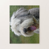Collie met tong uit legpuzzel (Verticaal)