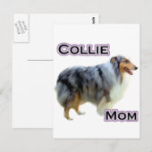 Collie Moeder 4 Briefkaart (Voorkant / Achterkant)