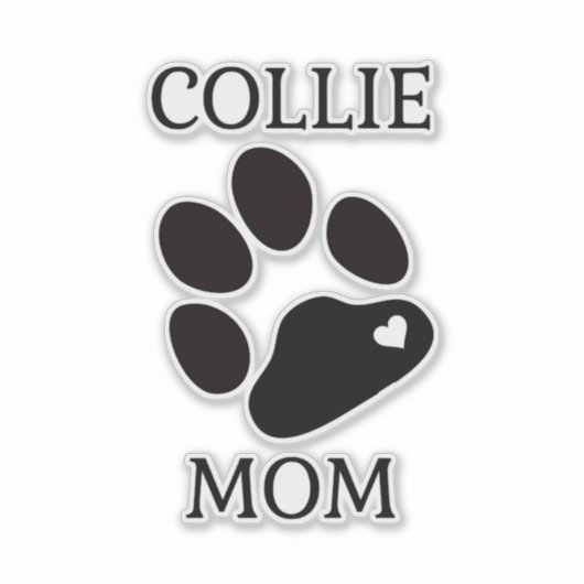 Collie Moeder Sticker (Voorkant)
