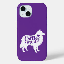 Collie Mom Mobiele Telefoonhoes iPhone 15 Case