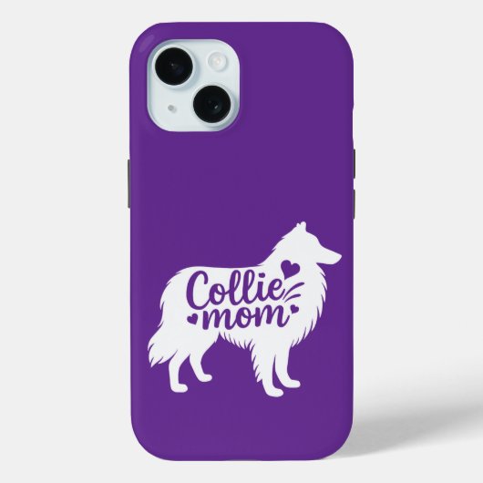 Collie Mom Mobiele Telefoonhoes Case-Mate iPhone Case (Achterkant)
