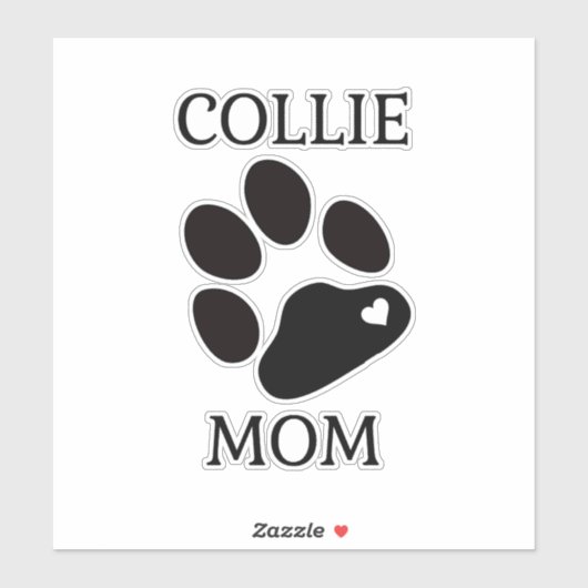 Collie Mom Sticker (Vel)