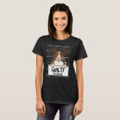Collie Mugshot Guilty Dog T-shirt (Voorkant volledig)