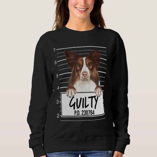 Collie Mugshot Guilty Dog Trui (Voorkant)