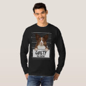 Collie Mugshot Schuldige Hond T-shirt (Voorkant volledig)